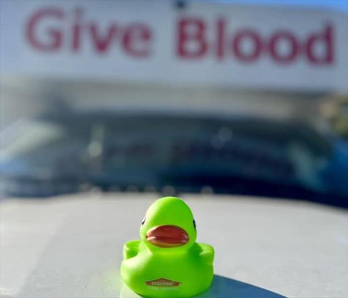 SERVPRO duck on LifeShare Bloodmobile