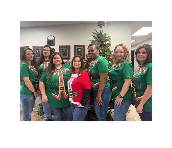 SERVPRO employees during Christmas party