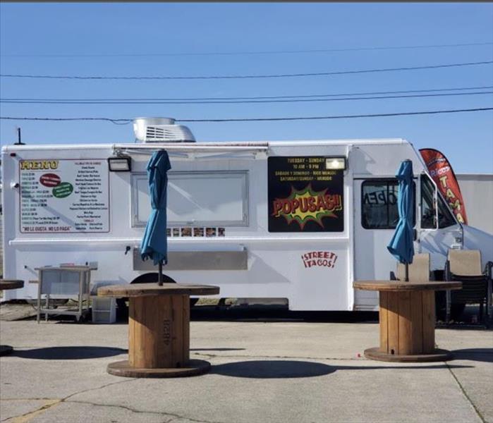 A food truck parked in town