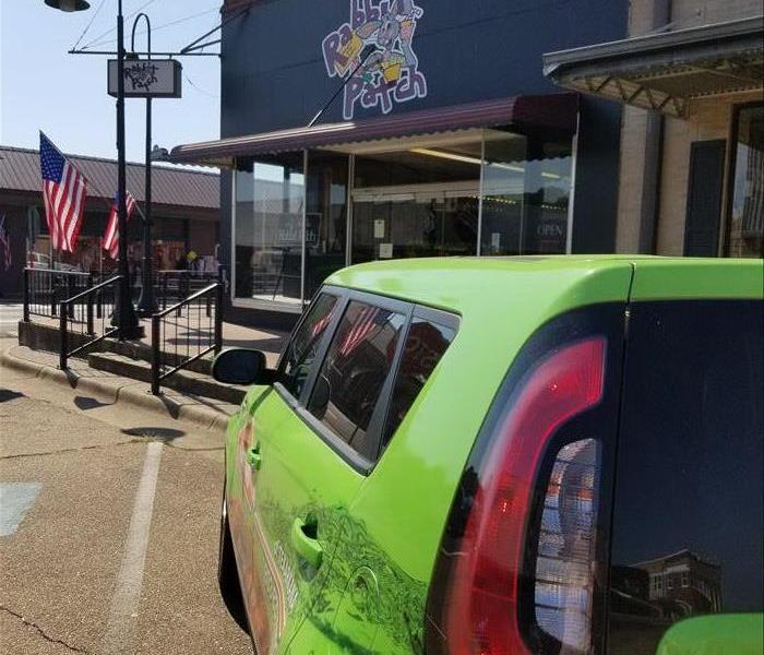 SERVPRO of Texarkana's car parked out front of the Rabbit Patch